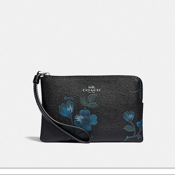 Coach Handbags - NWT COACH Corner Zip Victorian Floral Wristlet
